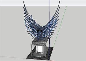 飞翔雕塑景观9SketchUp(SU(草图大师))3D模型