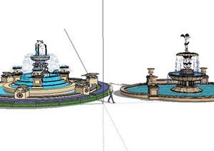 欧式水钵景观设计7SketchUp(SU(草图大师))3D模型