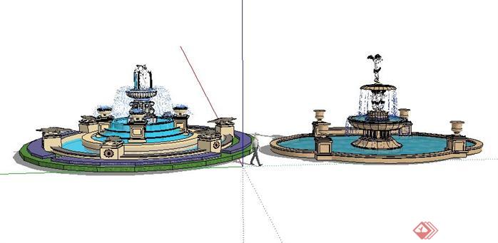 欧式水钵景观设计7SketchUp(SU)3D模型