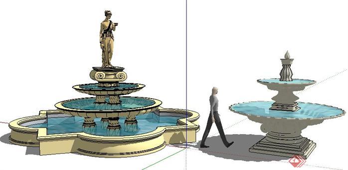 欧式水钵景观设计8SketchUp(SU)3D模型
