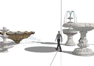 欧式水钵景观设计12SketchUp(SU(草图大师))3D模型
