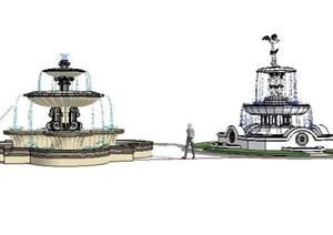 欧式水钵景观设计13SketchUp(SU(草图大师))3D模型