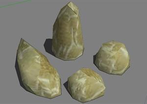园林景观石头造型设计31SketchUp(SU(草图大师))3D模型