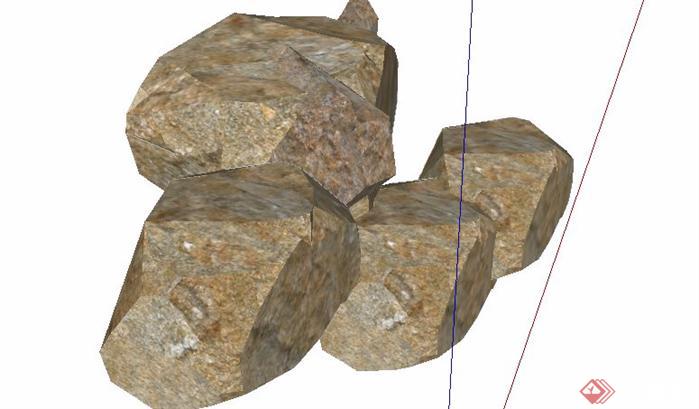 园林景观石头造型设计52SketchUp(SU)3D模型