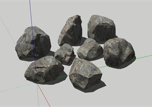 园林景观石头造型设计81SketchUp(SU(草图大师))3D模型