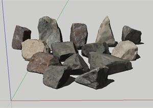 园林景观石头造型设计82SketchUp(SU(草图大师))3D模型