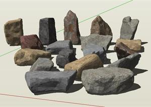 园林景观石头造型设计83SketchUp(SU(草图大师))3D模型