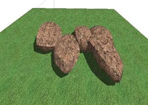 园林景观石头造型设计103SketchUp(SU(草图大师))3D模型