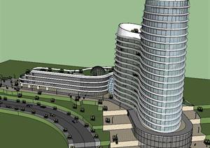环球高档酒店建筑设计SketchUp(SU(草图大师))3D模型