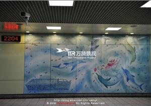 几米漫画走进台北南港地铁站2/3实景图片