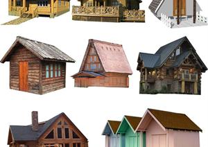 多款木屋建筑设计PSD实景图片