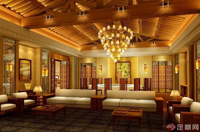 某新中式大酒店室内装修图（含效果）3