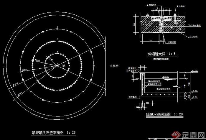 某公园圆形喷泉详图1