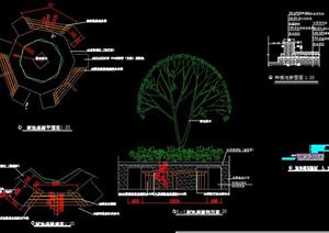 某公园不规则树池坐凳施工图