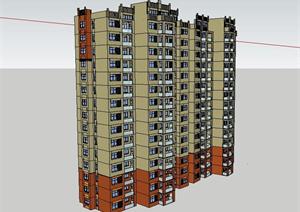 高层居住建筑设计SU(草图大师)模型