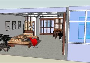 欧式家装室内设计sketchup模型