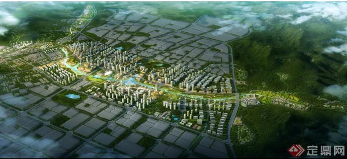 某江风景规划及沿线江景、住宅、行政商务中心地块城市设计文本