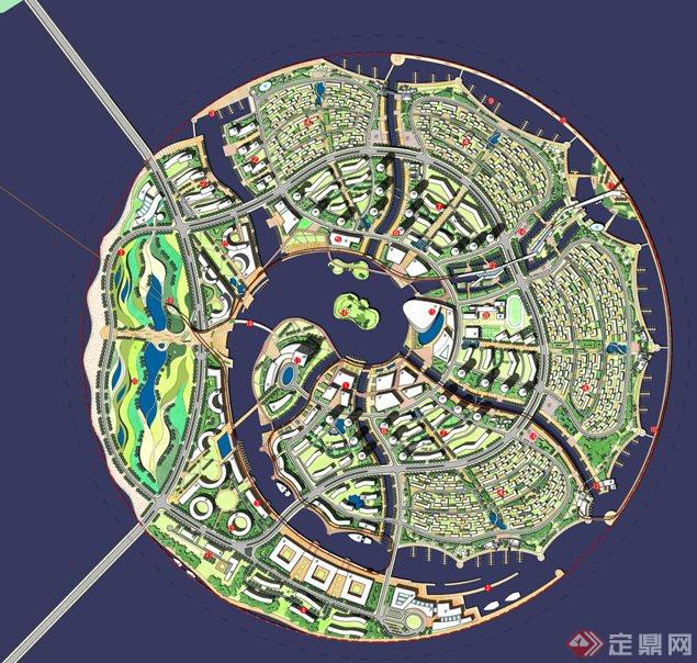 招商局某开发区人工岛概念规划方案