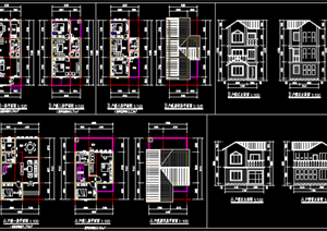 联排别墅户型及立面设计方案图