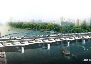 中国市政工程西安市某河桥梁设计方案资料