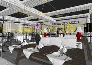 餐厅装修设计3D效果图