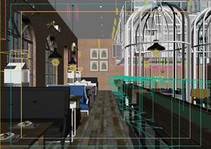 餐厅饭店装修设计方案3D效果图