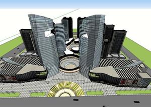 某大型商业区建筑模型