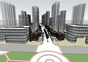 上海万科风情商业街设计模型