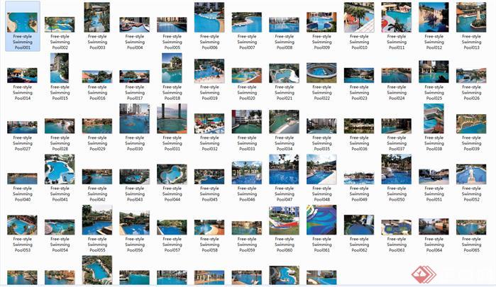 近百种自由式游泳池图片