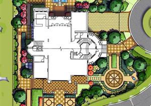 别墅庭院设计方案彩屏源文件