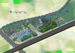 公园设计整体方案模型（含平面图）