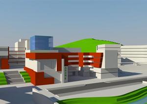 大学校园建筑规划设计SU(草图大师)模型
