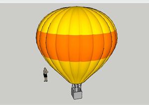 热气球SU(草图大师)模型