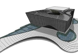 海上音乐博物馆建筑方案SU(草图大师)精致设计模型