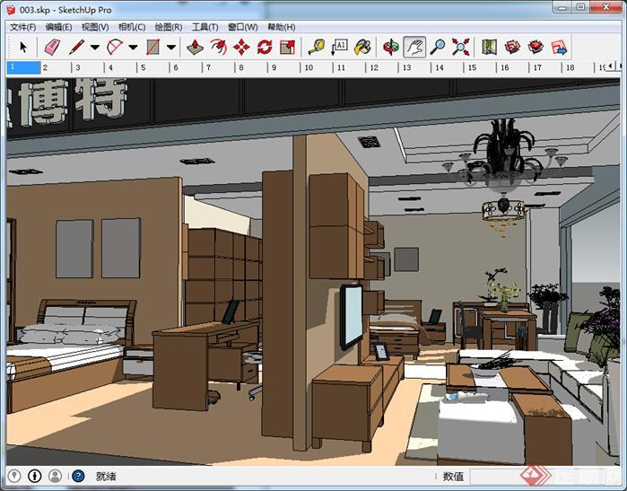 欧博特家具展厅SU精品设计模型（整套CAD图纸+效果图+动画）(4)