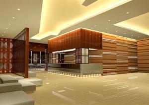 一家酒店室内设计效果图（快餐厅、包间、宴会厅、多功能厅、职工厅等）
