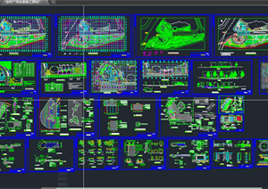 广场景观绿化设计CAD施工平面图30套