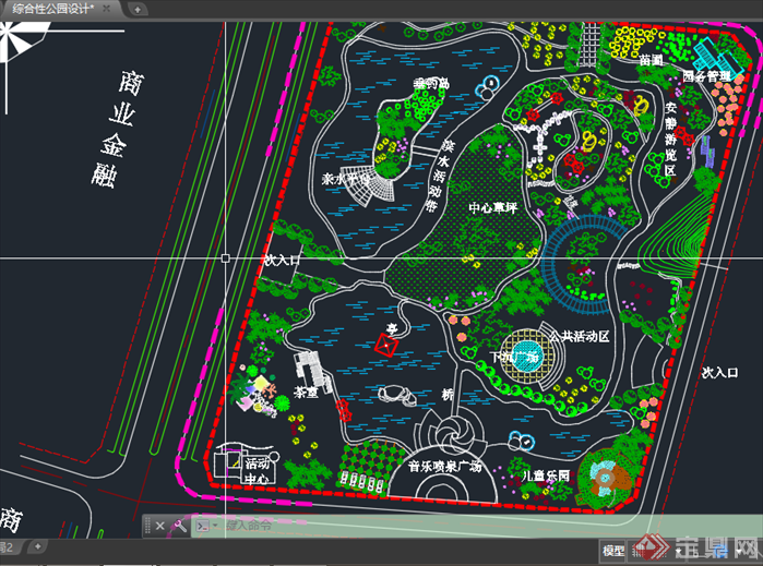 公园景观方案设计CAD平面图30套3