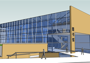 武汉大学图书馆建筑设计Sketchup模型