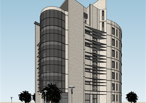 现代办公楼建筑设计方案sketchup模型