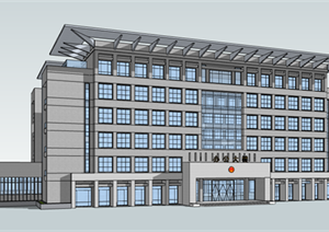 政府办公楼建筑设计方案sketchup模型
