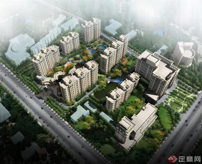 扬州某高层住宅建筑规划设计方案图(1)