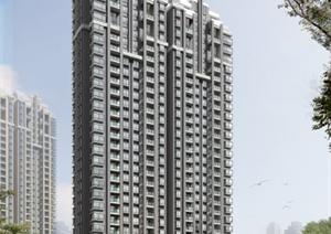 武汉某高层住宅建筑设计方案图