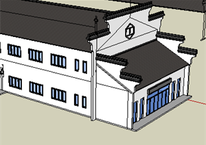 古建会所建筑设计方案SU(草图大师)模型