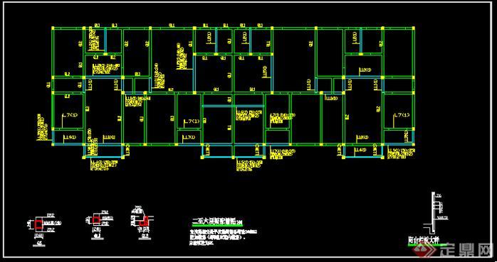 某6层框架结构住宅楼建筑结构全套图纸-3600平(7)