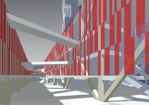 某城市中心区建筑设计SU(草图大师)精致模型