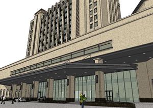 北京某新古典风格酒店SU(草图大师)精致设计模型