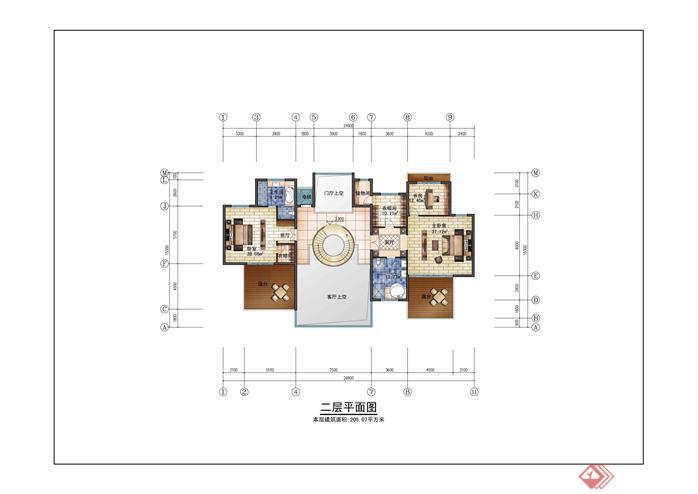 500平方独栋大别墅建筑方案SU精致设计模型（附室内布置平面图）(6)