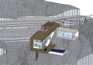 山地别墅方案设计sketchup模型