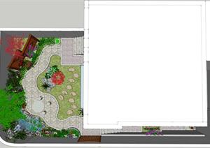 精品别墅庭院景观设计模型